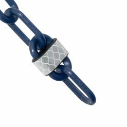 Mr. Chain 2 in. (#8,51 mm) x 100 ft. Cobalt Blue Reflective Plastic Barrier Chain