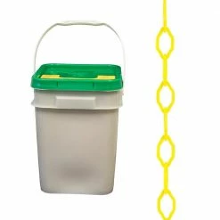 Mr. Chain 2 in. x 280 ft. Gothic Plastic Chain in Pail Yellow