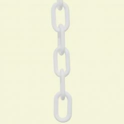 Mr. Chain 3 in. (#10 mm to 76 mm) x 25 ft. Plastic Chain in White