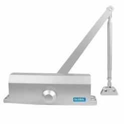 Global Door Controls Commercial Door Closer in White - Size 4